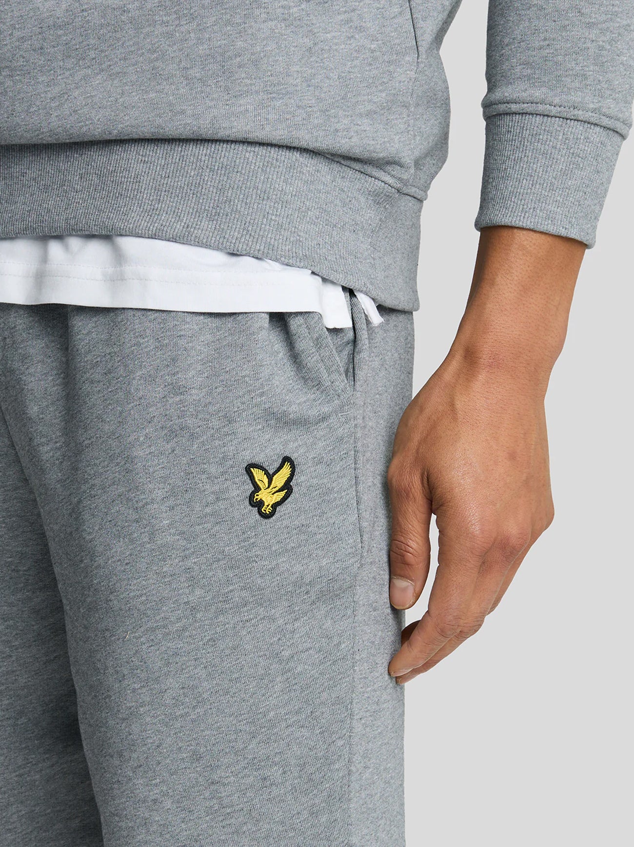 Mens Mid Grey Marl Sweat Short