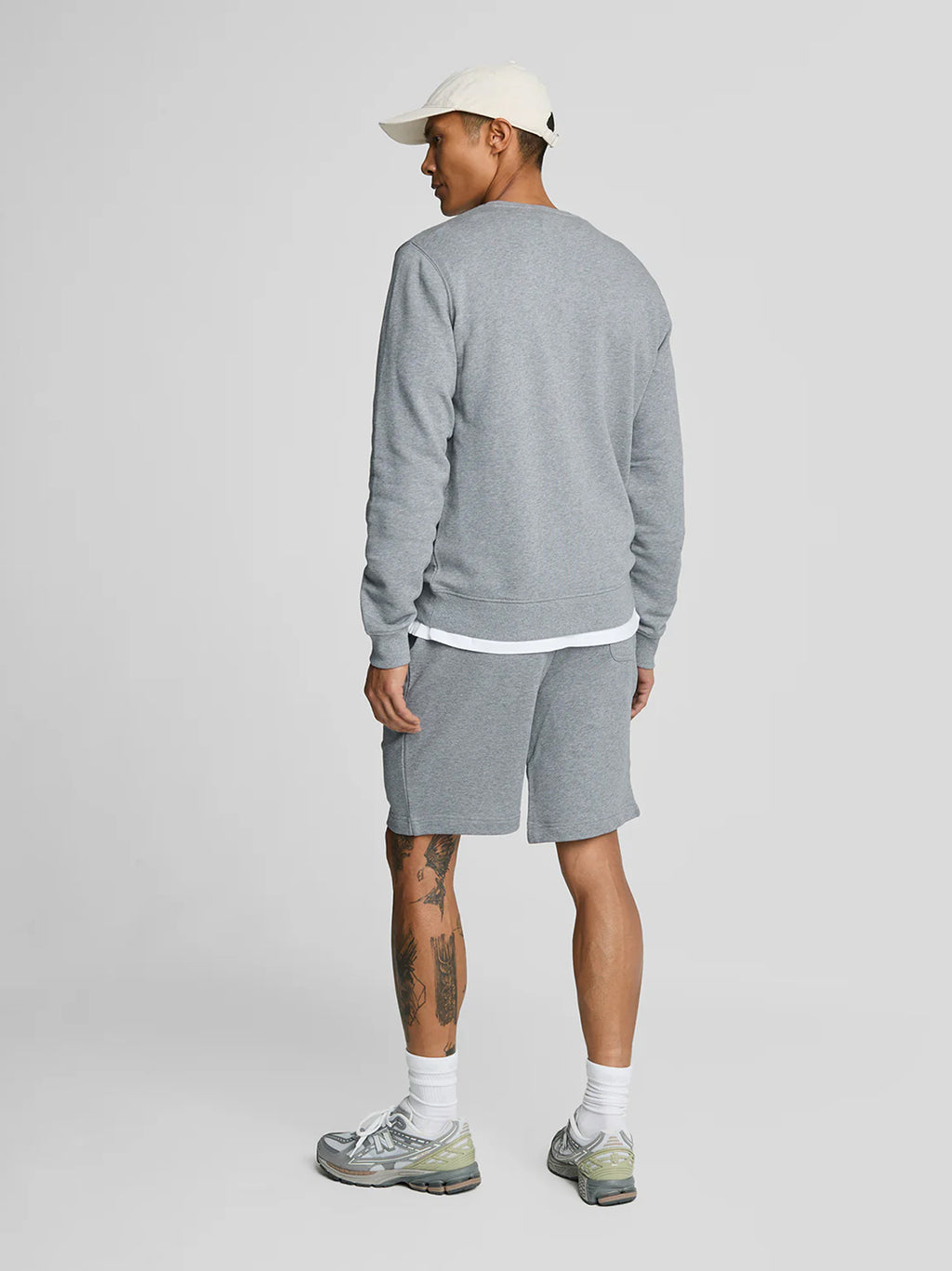 Mens Mid Grey Marl Sweat Short