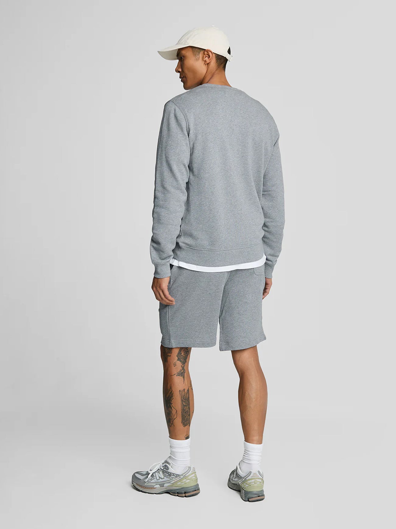 Mens Mid Grey Marl Sweat Short