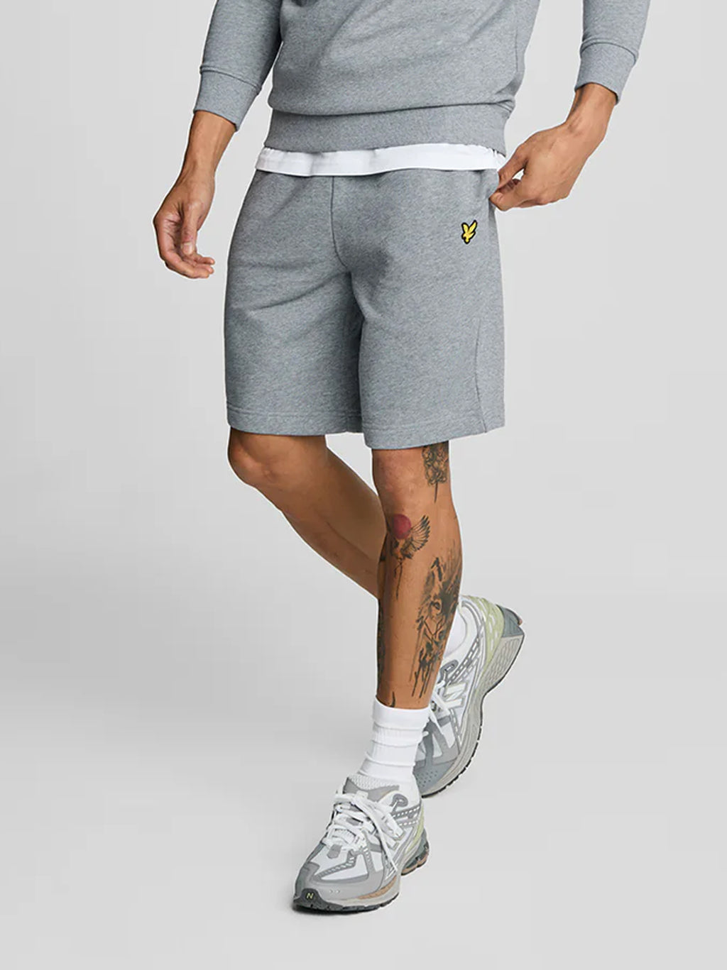 Mens Mid Grey Marl Sweat Short