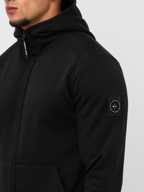 Mens Black Siren Full Zip Hoodie