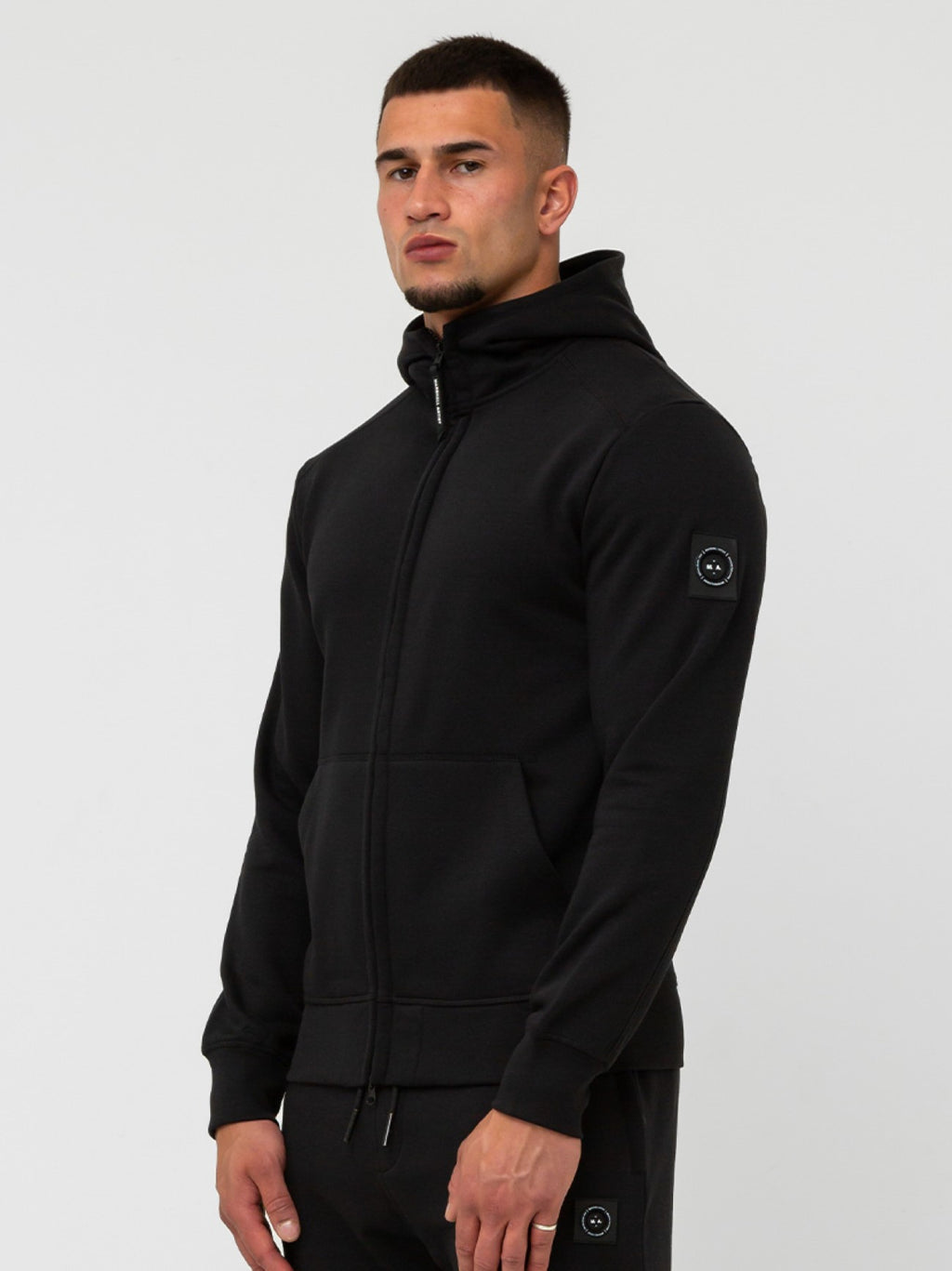 Mens Black Siren Full Zip Hoodie