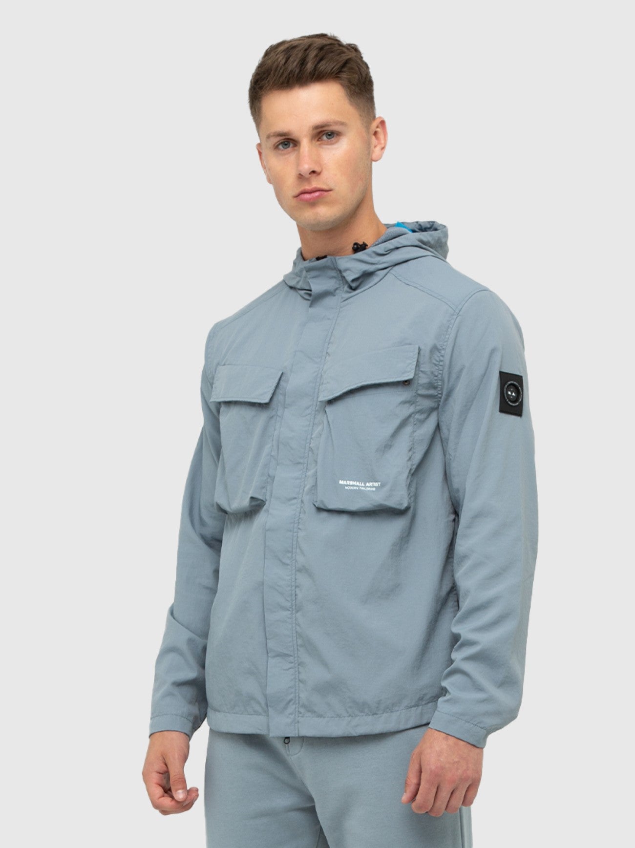 Mens Nardo Grey Nylite Overshirt