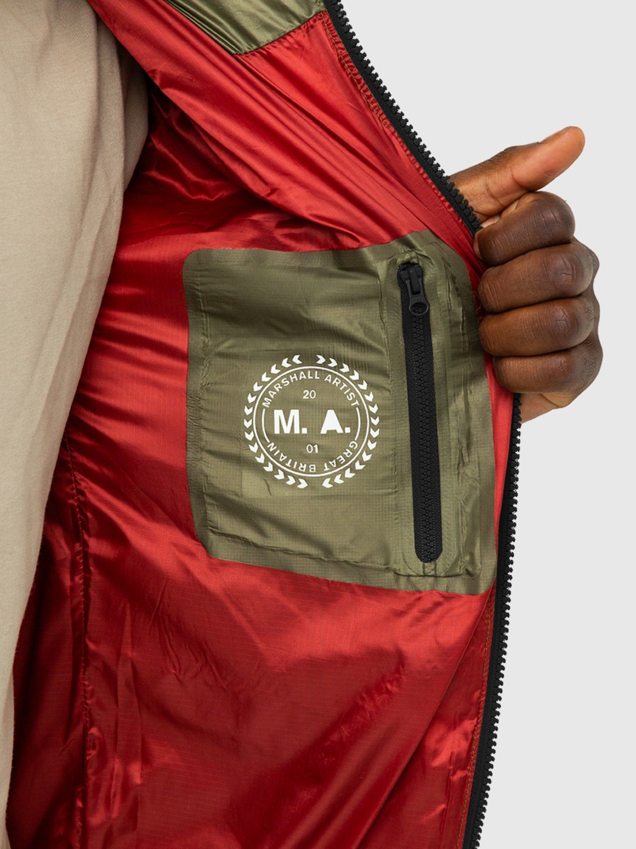 Mens Olive Avalanche Bubble Jacket