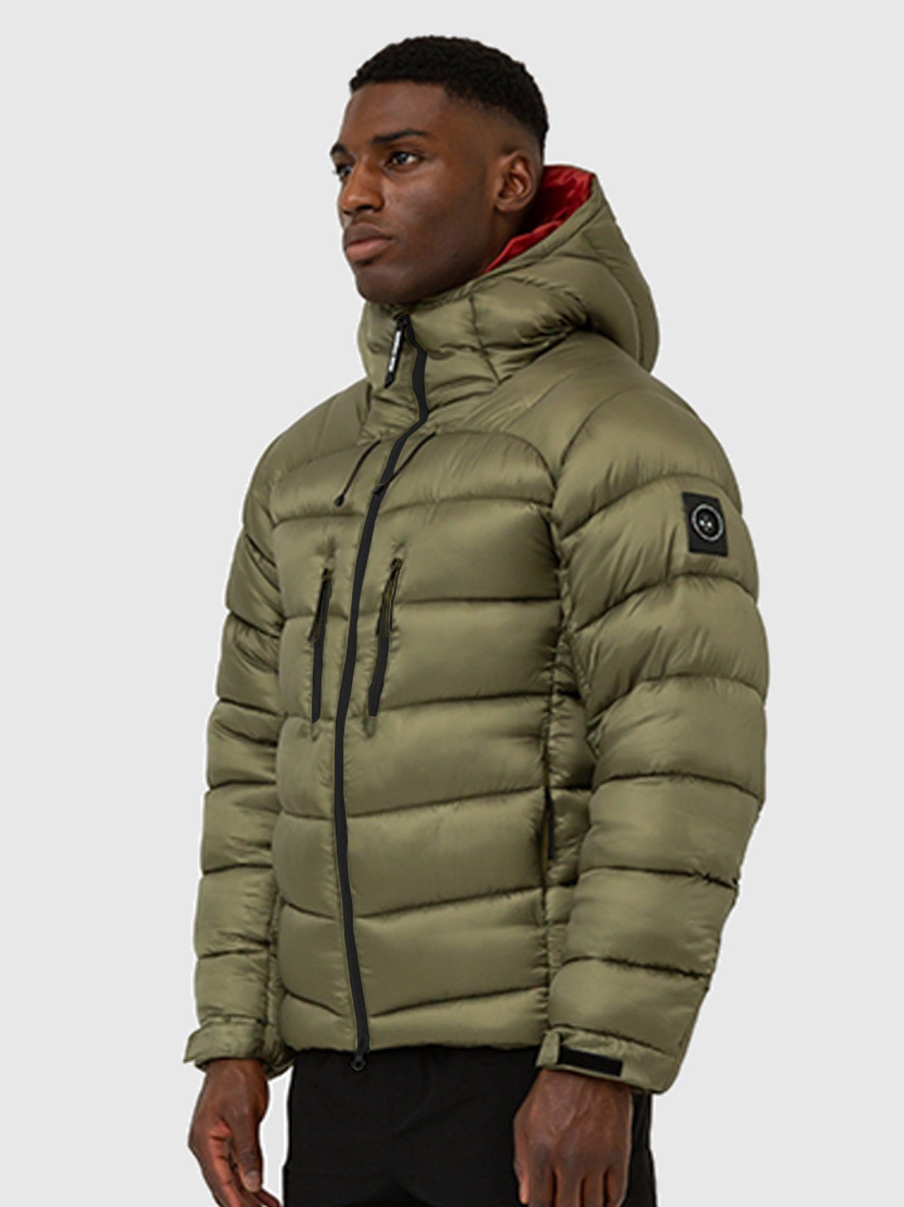 Mens Olive Avalanche Bubble Jacket
