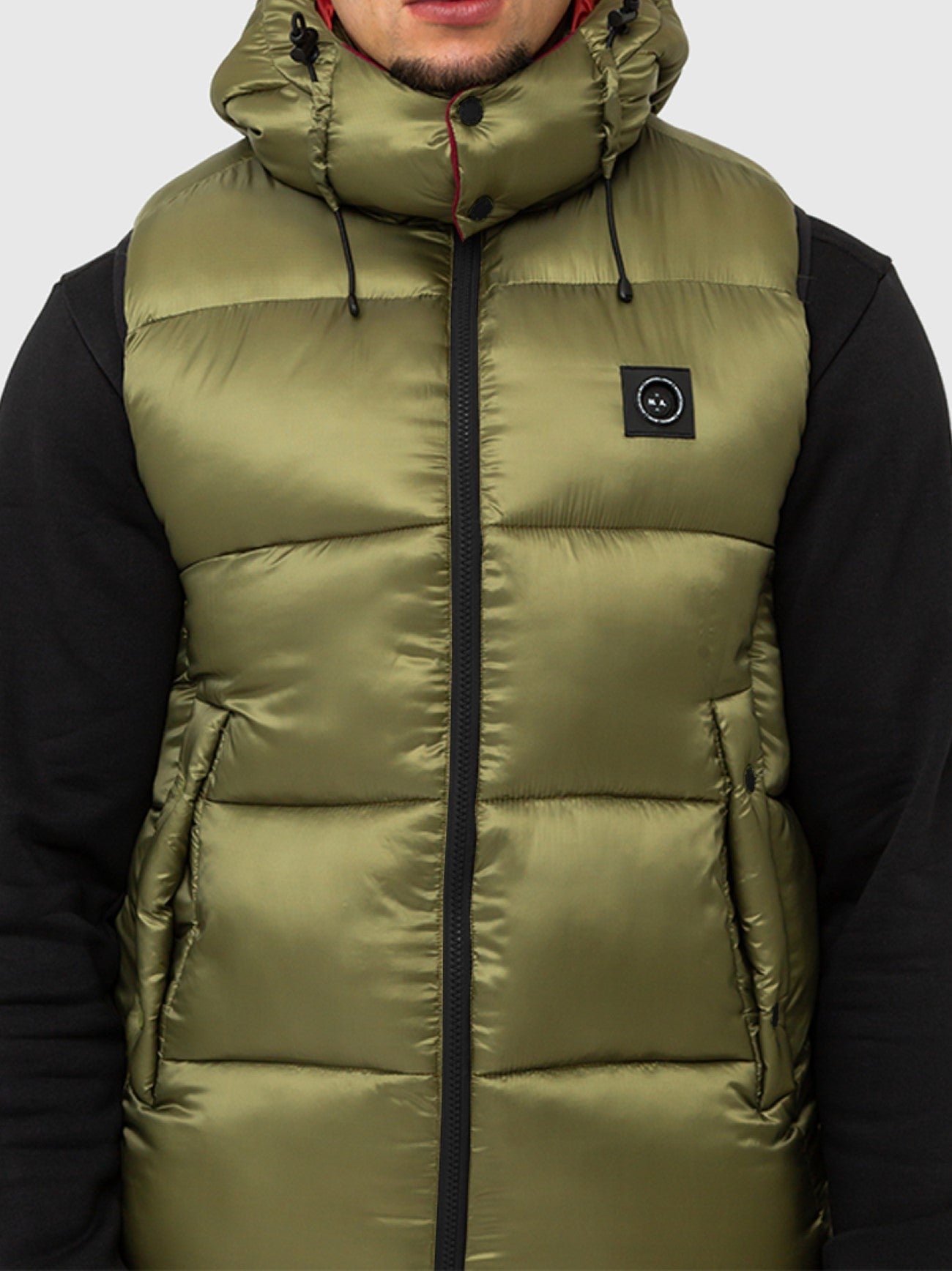 Mens Olive Saint Ellias Bubble Vest