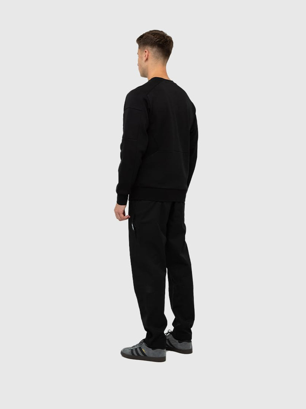 Mens Black Tecnica Crew Neck Sweatshirt