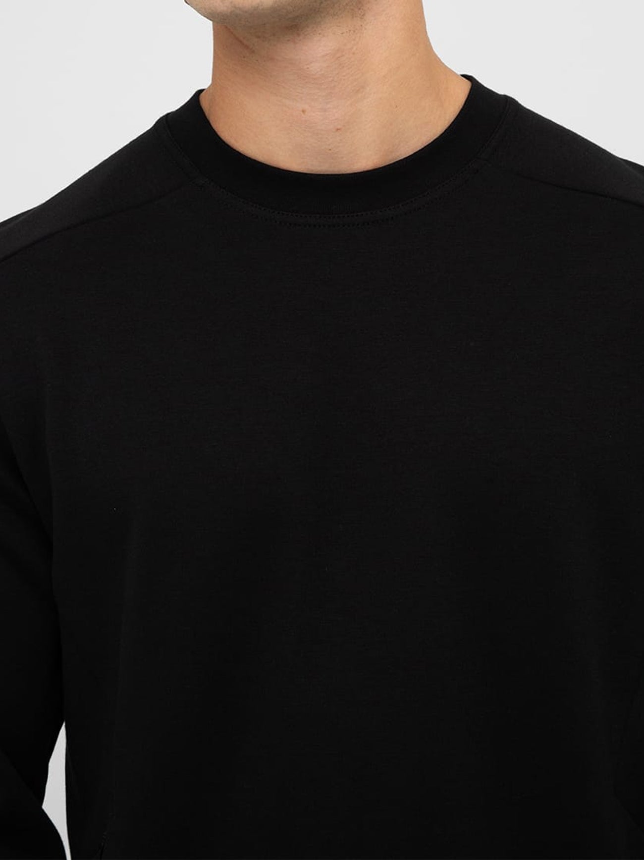 Mens Black Tecnica Crew Neck Sweatshirt