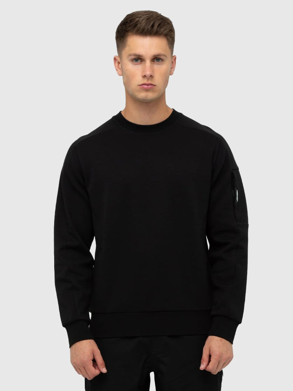 Mens Black Tecnica Crew Neck Sweatshirt