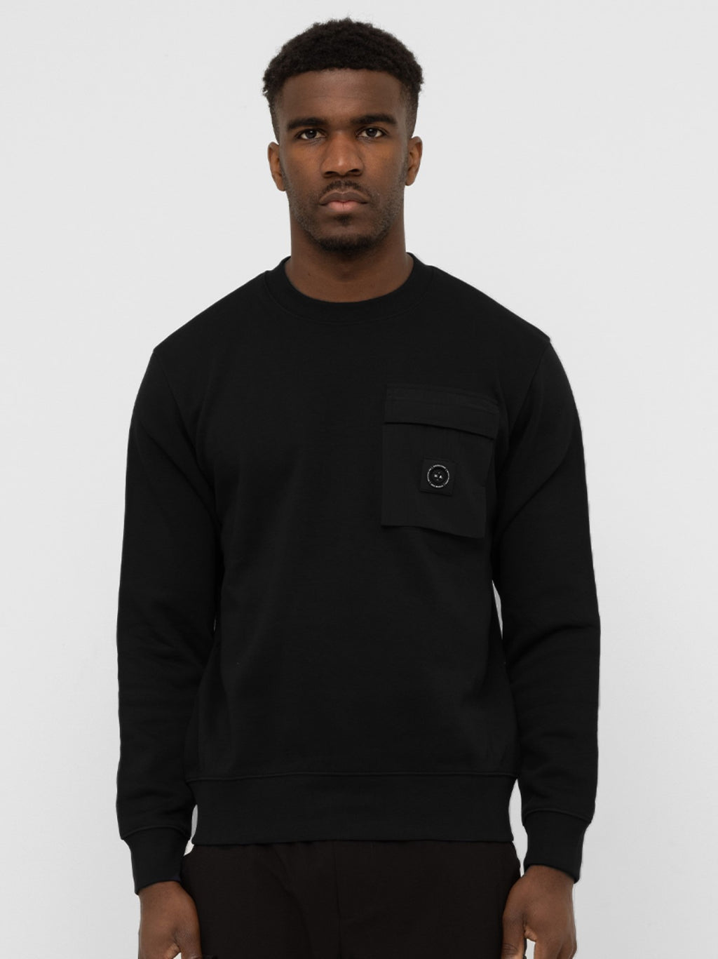 Mens Black Nevado Crew Neck Sweatshirt
