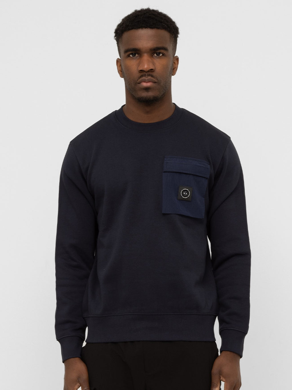 Mens Navy Nevado Crew Neck Sweatshirt