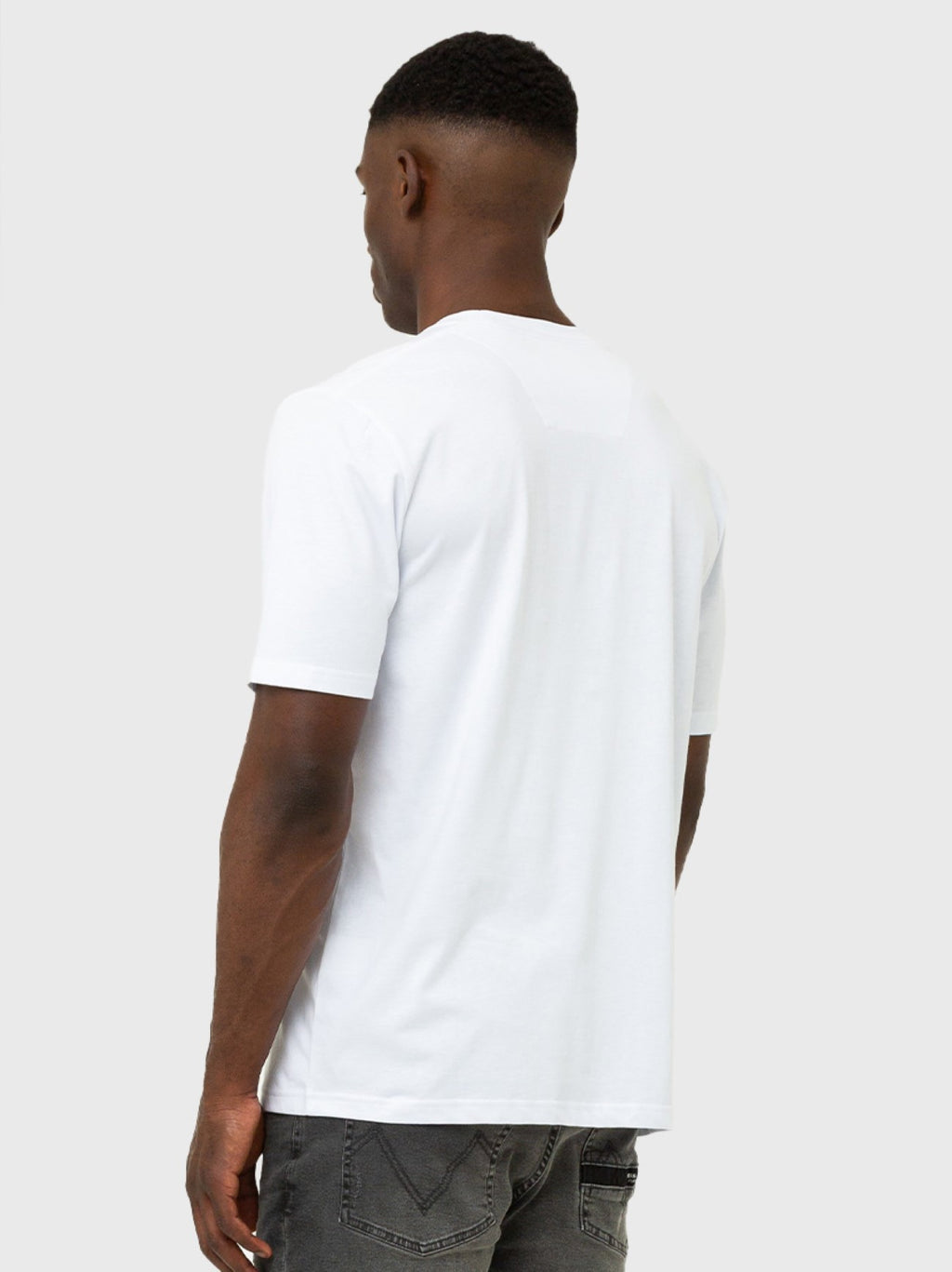 Mens White Carter Check T-Shirt