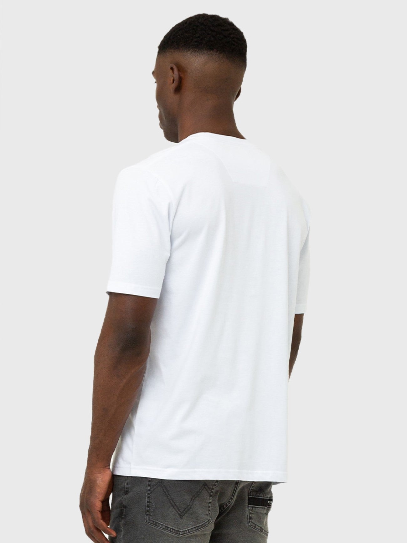 Mens White Carter Check T-Shirt