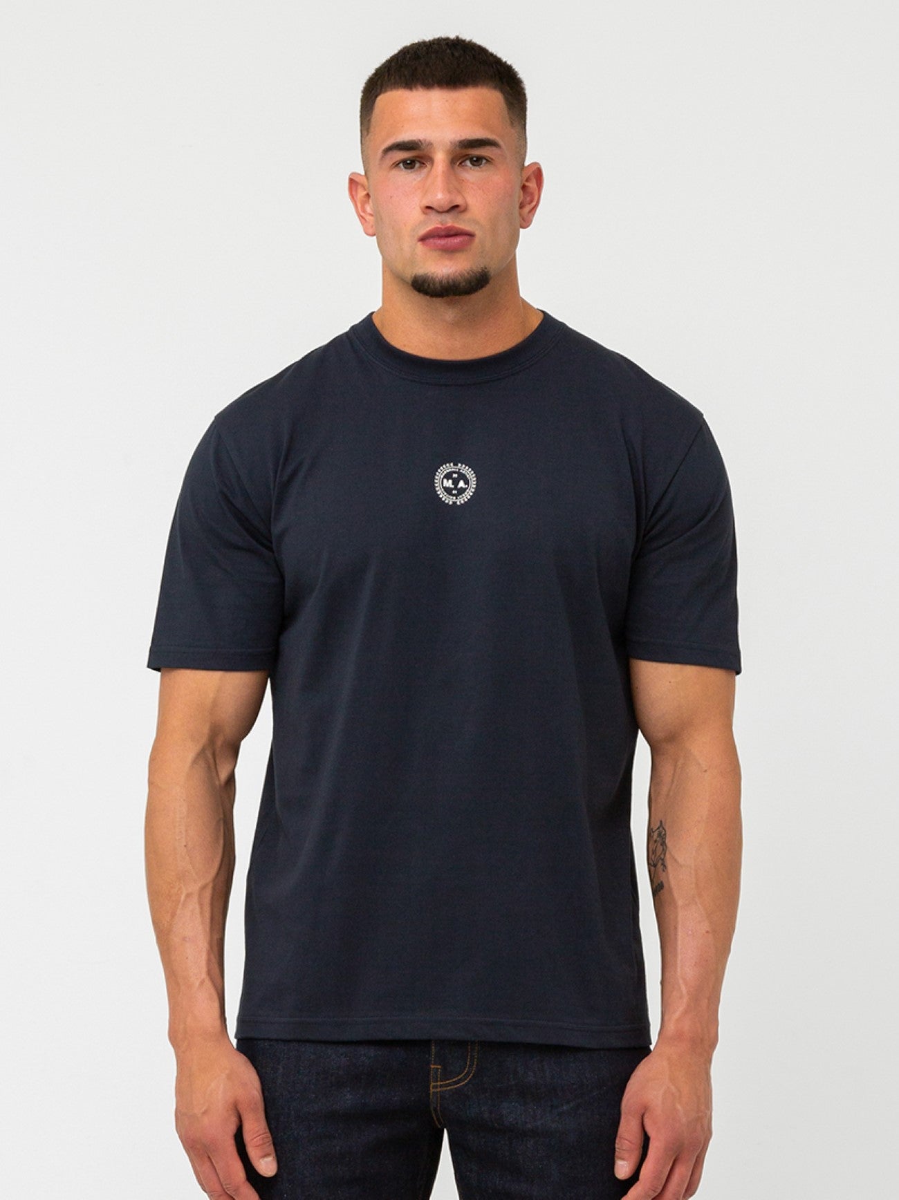 Mens Navy House Check Map T-Shirt