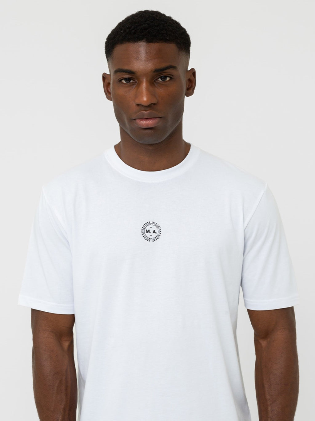 Mens White Wireframe Graphic T-Shirt