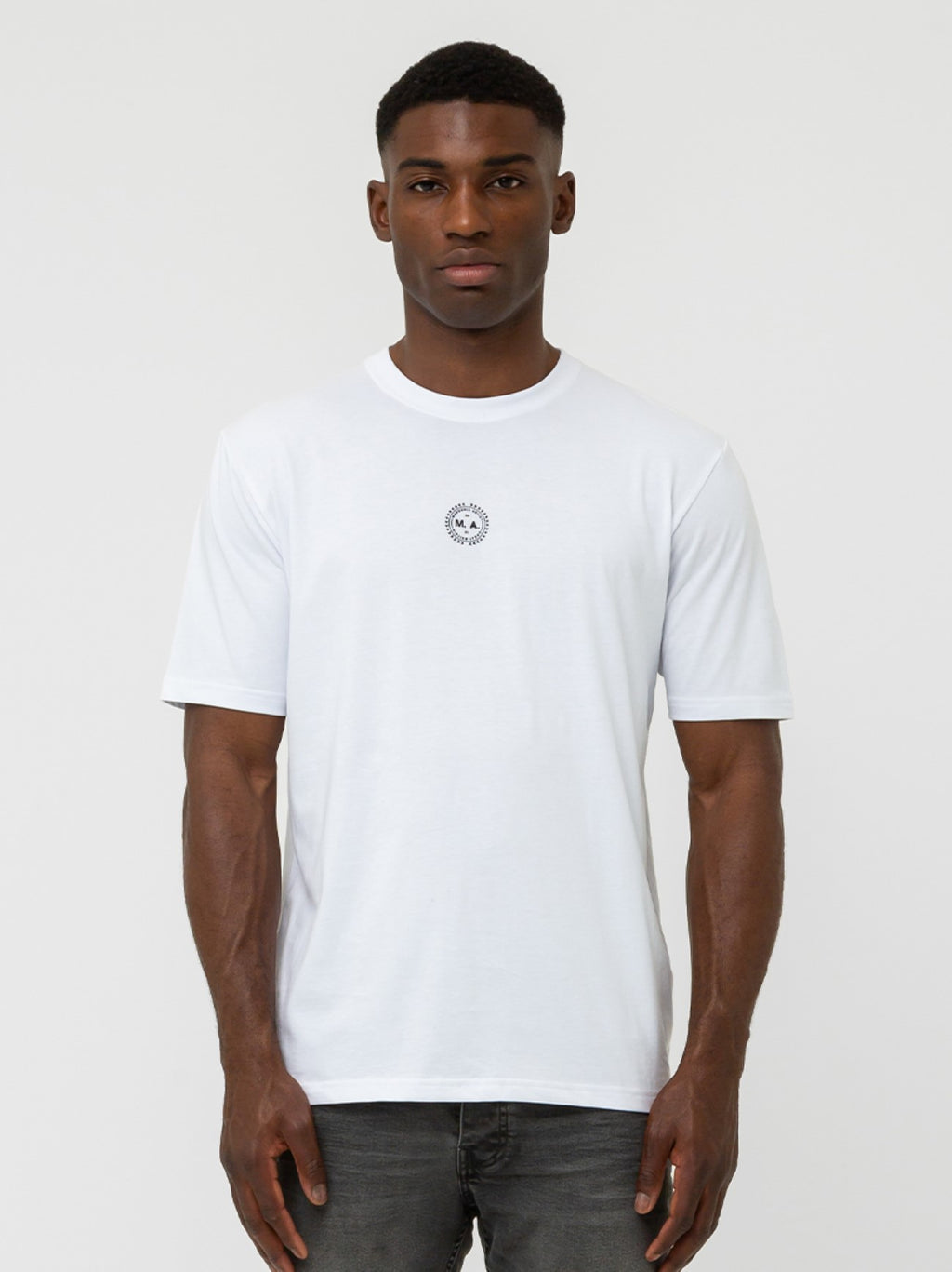 Mens White Wireframe Graphic T-Shirt
