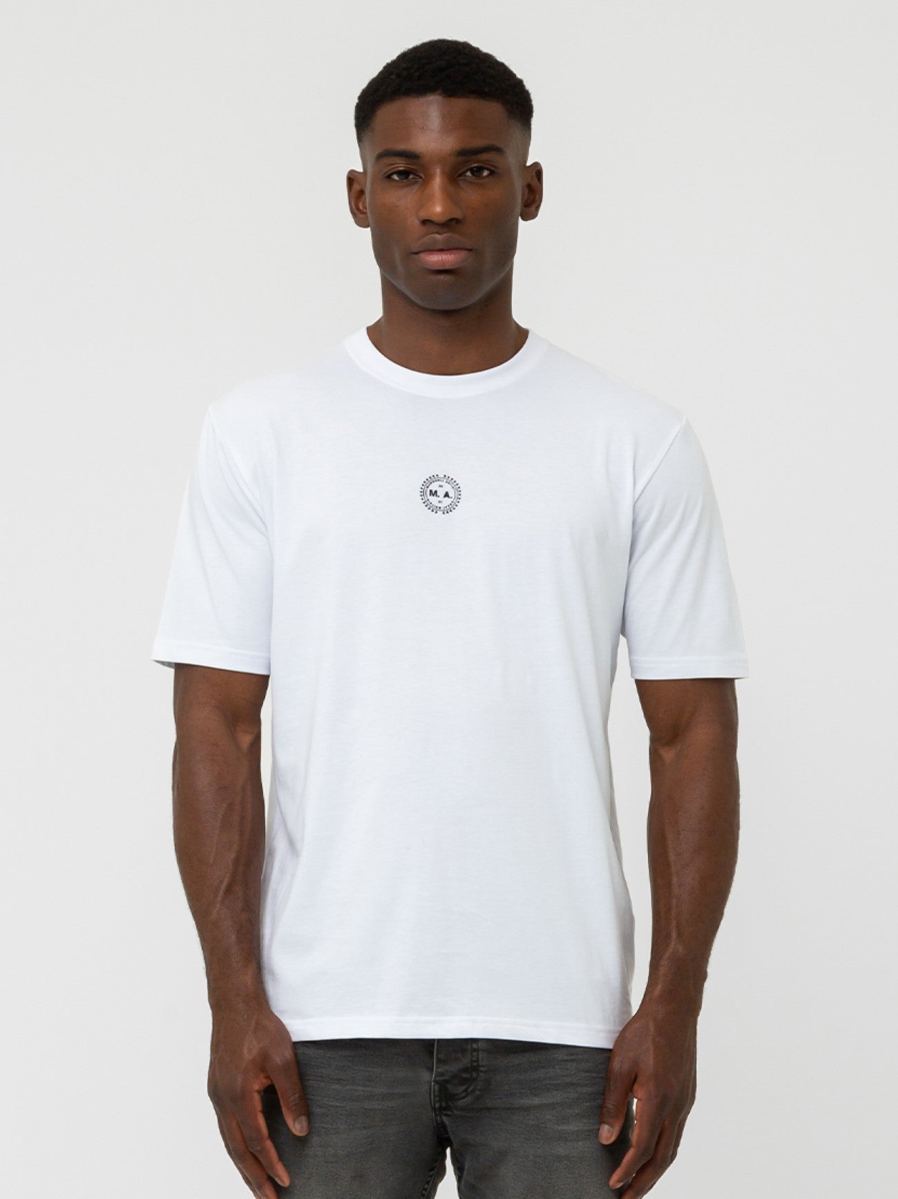 Mens White Wireframe Graphic T-Shirt
