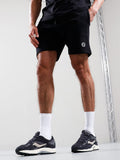 Mens Black Delta Print Logo Short