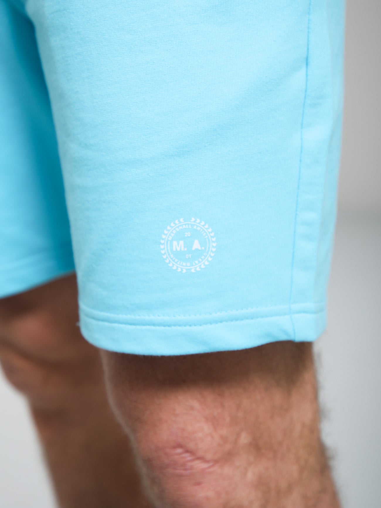 Mens Cyan Delta Print Logo Short