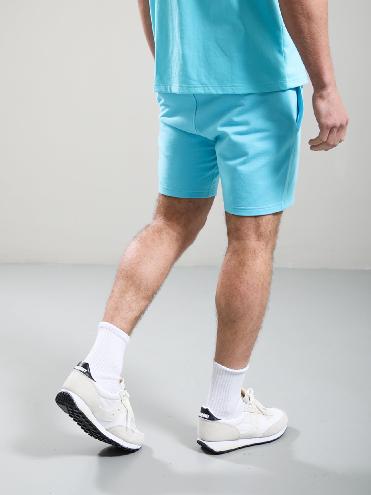 Mens Cyan Delta Print Logo Short