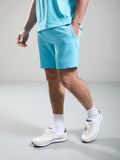 Mens Cyan Delta Print Logo Short
