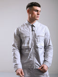 Mens Oceanic Grey Seafield Overshirt