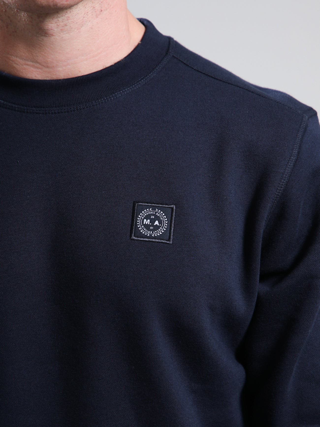 Mens Navy Marchio Crewneck Sweatshirt
