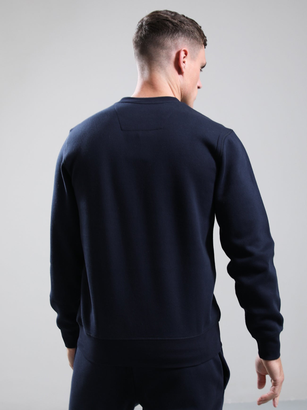 Mens Navy Marchio Crewneck Sweatshirt