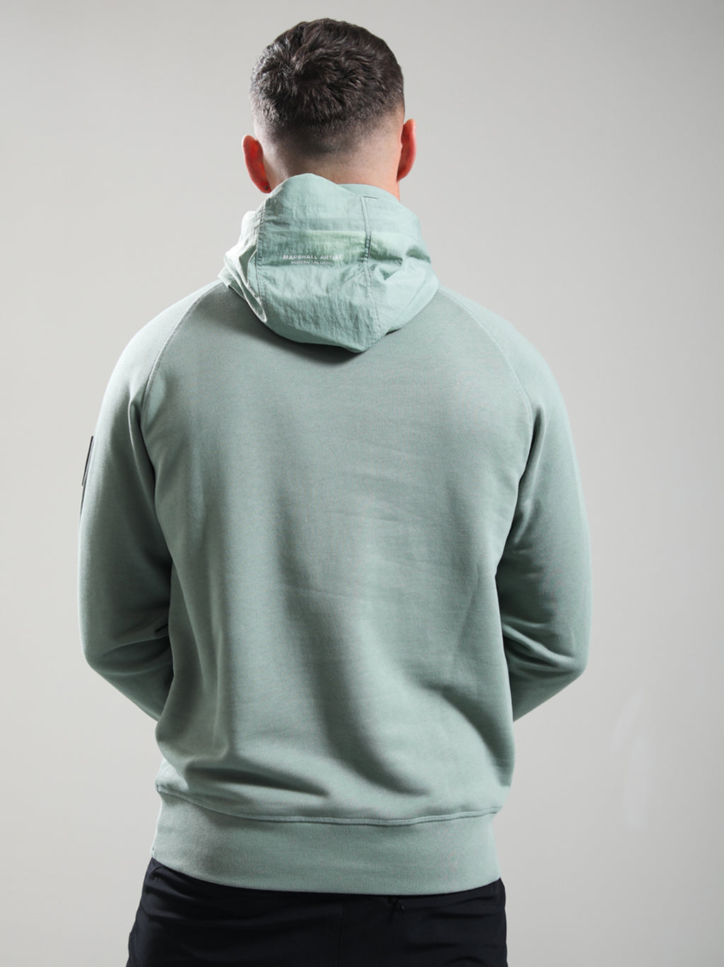 Mens Sage Stanford Quarter Zip Hoodie
