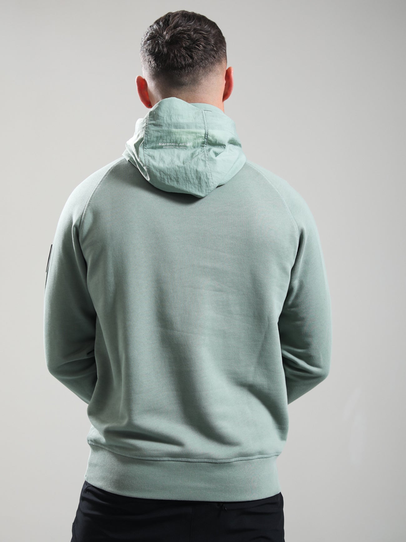 Mens Sage Stanford Quarter Zip Hoodie