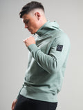 Mens Sage Stanford Quarter Zip Hoodie