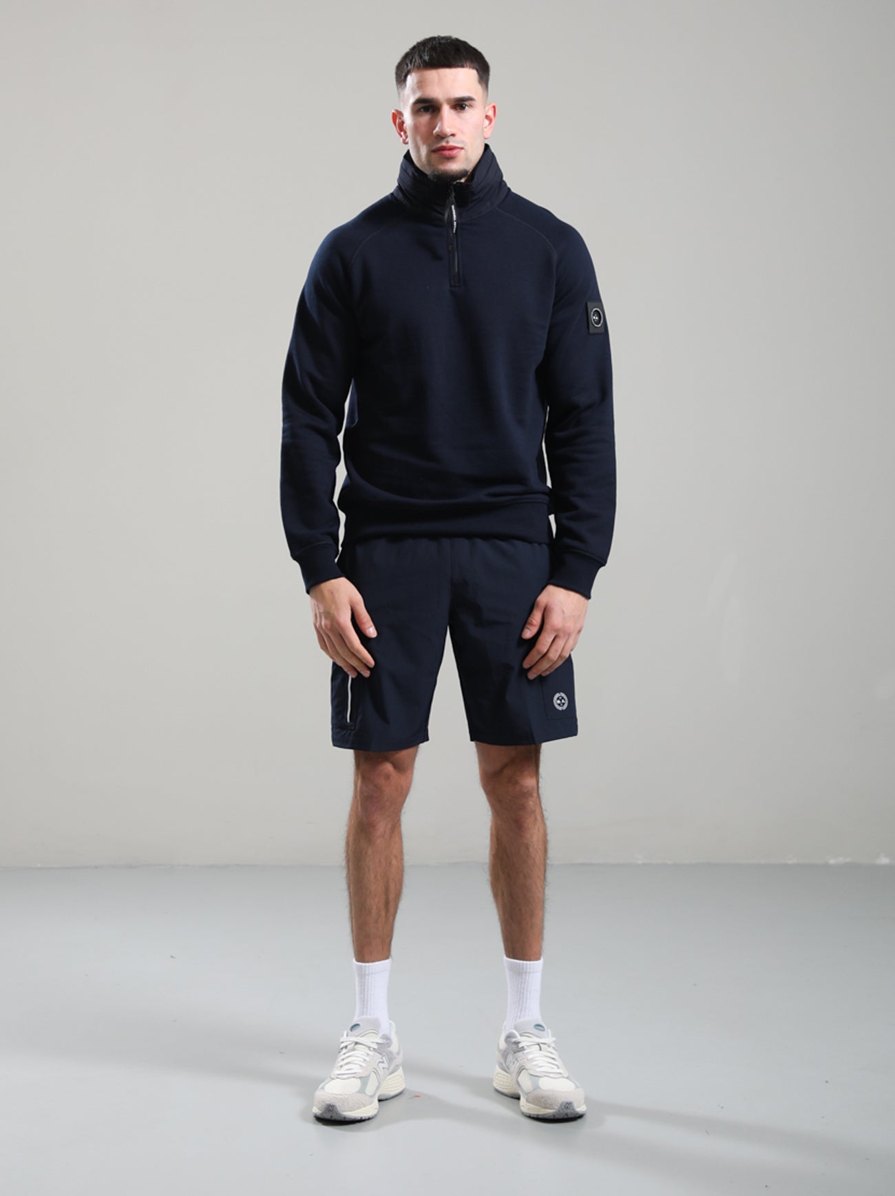 Mens Navy Stanford Quarter Zip Hoodie