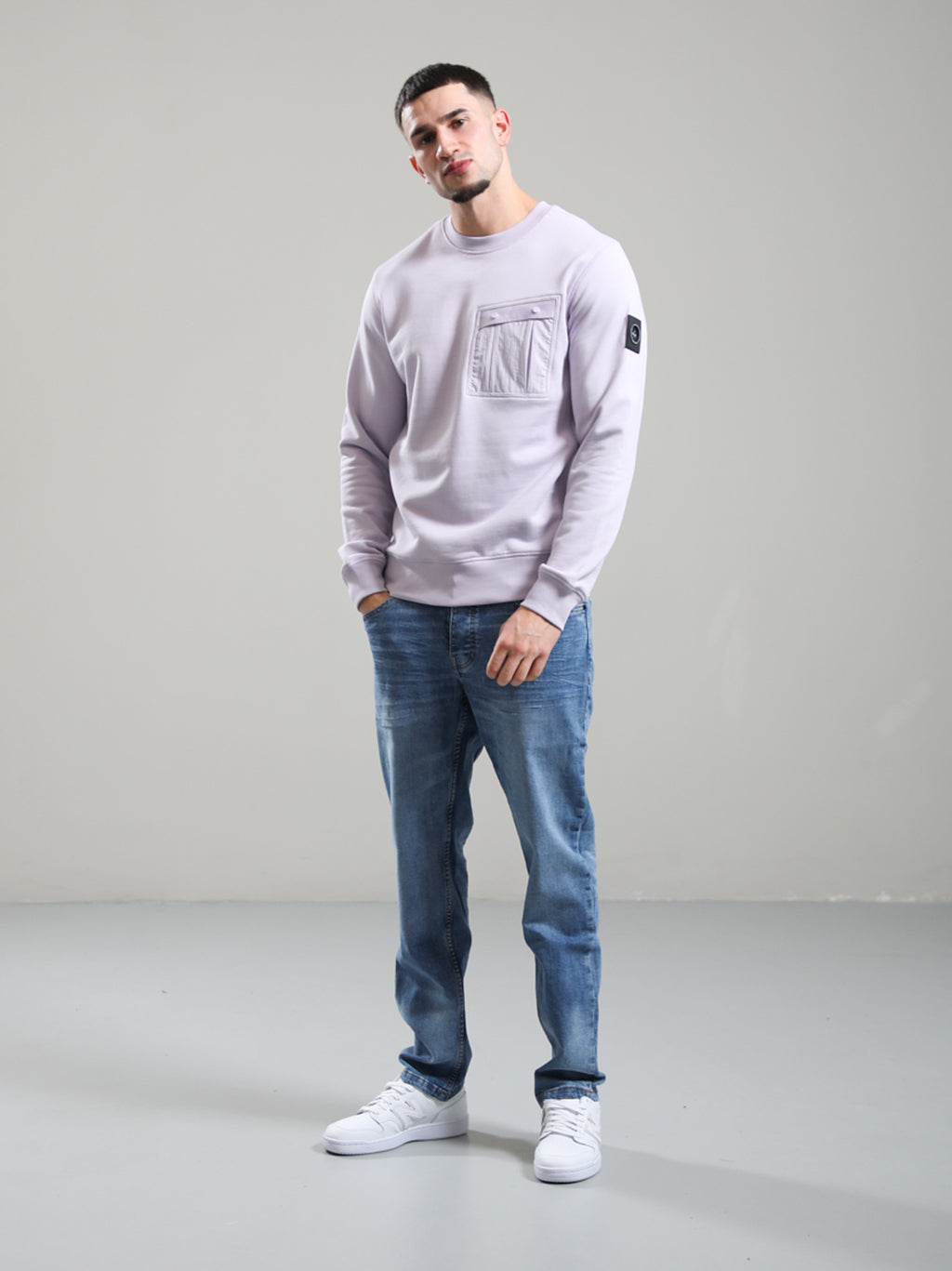 Mens Light Rose Woodvale Crewneck Sweatshirt