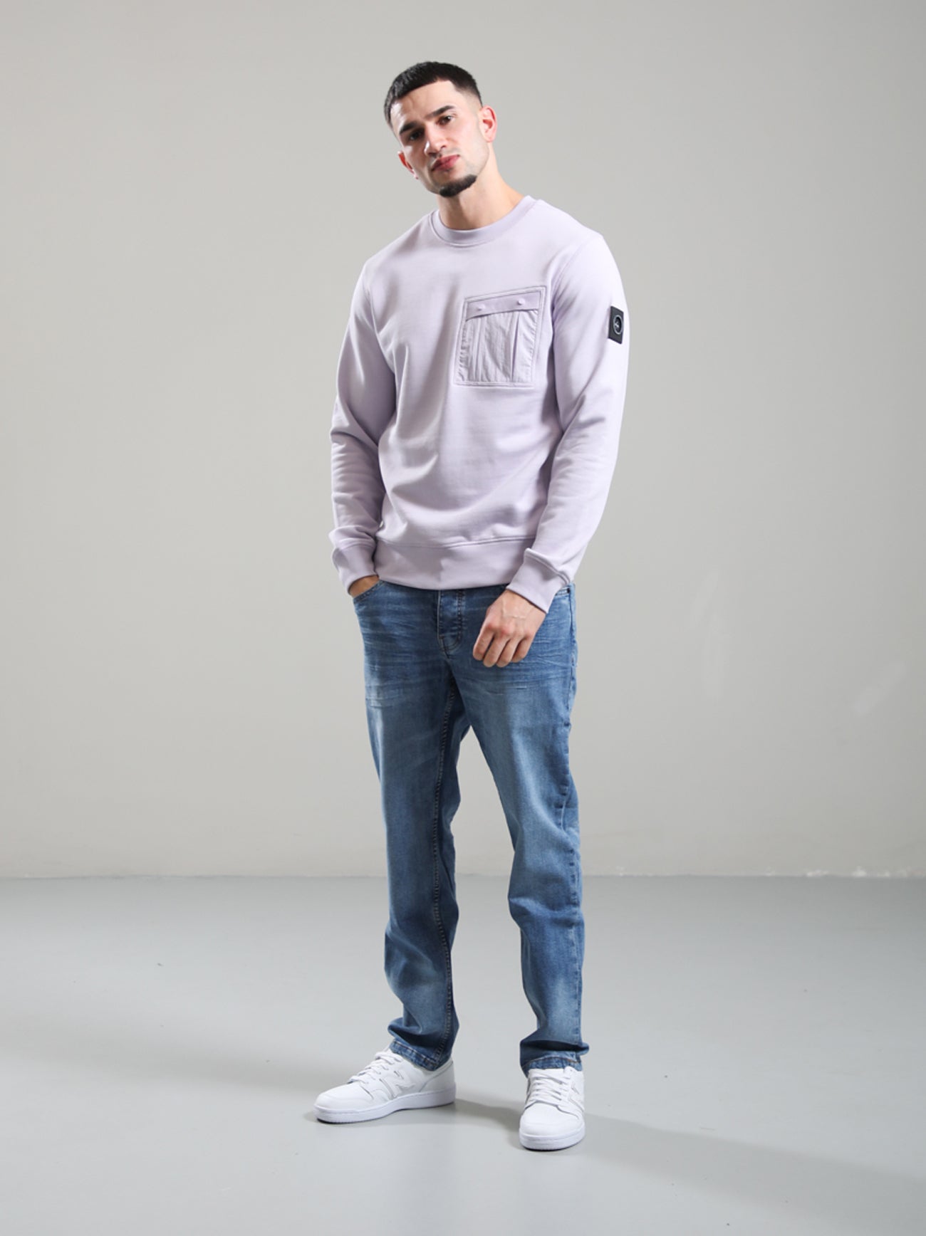 Mens Light Rose Woodvale Crewneck Sweatshirt