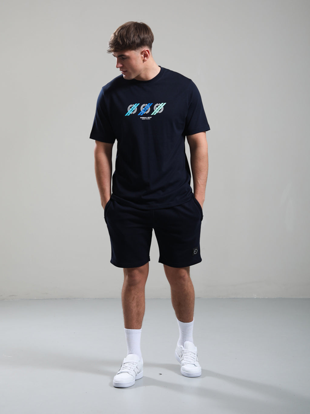 Mens Navy Treble T-Shirt