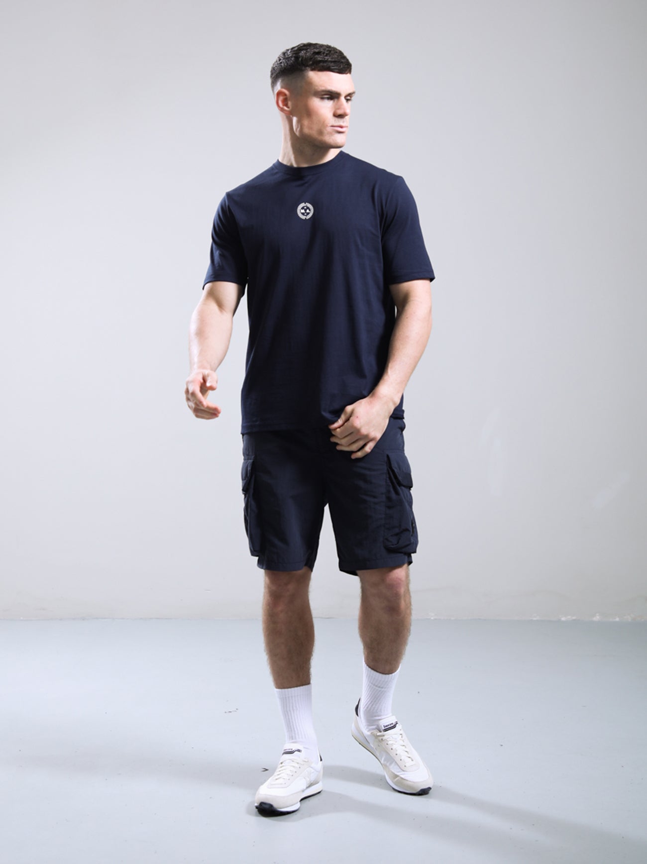 Mens Navy World In Motion T-Shirt