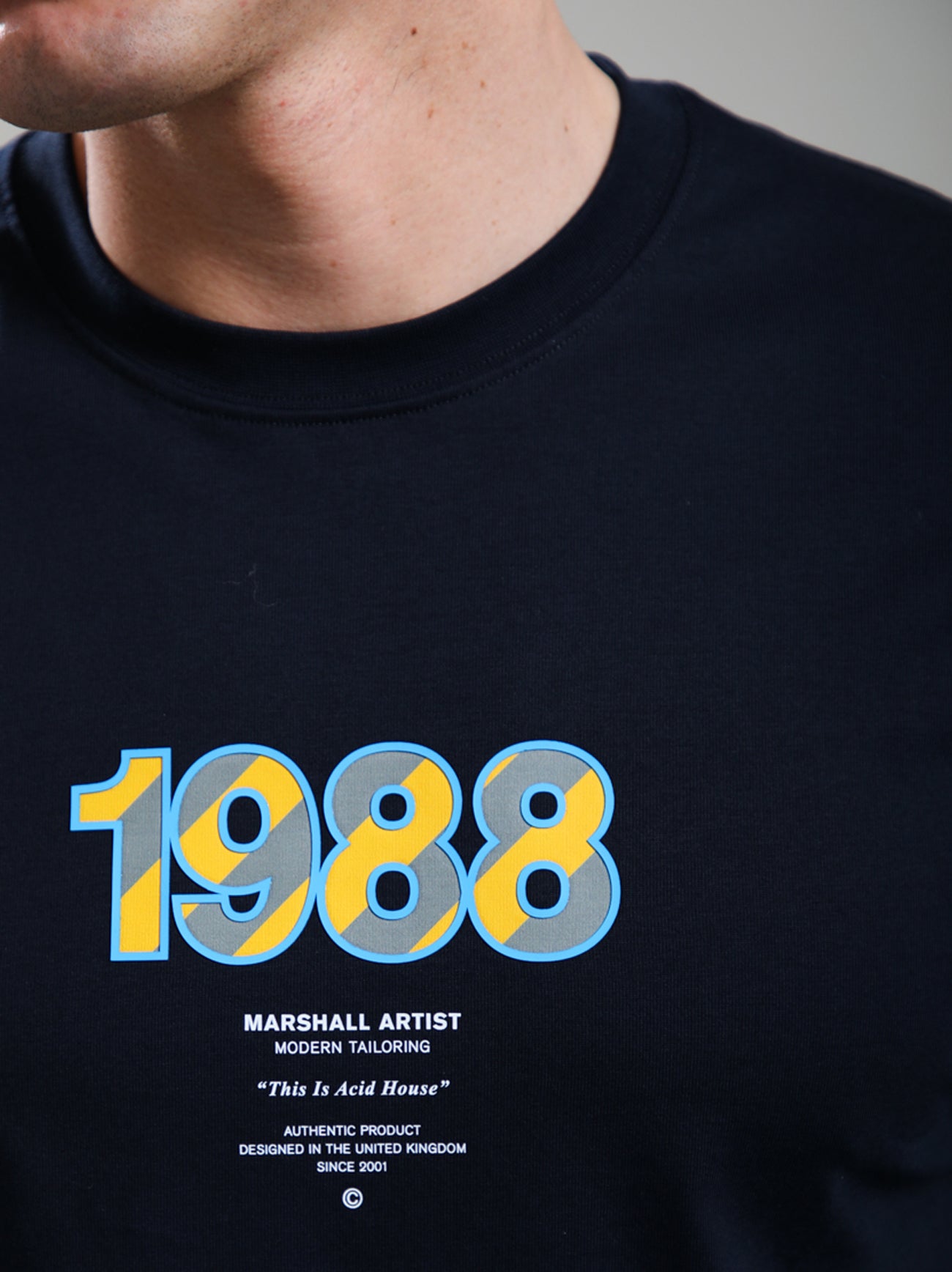 Mens Navy Acid House T-Shirt