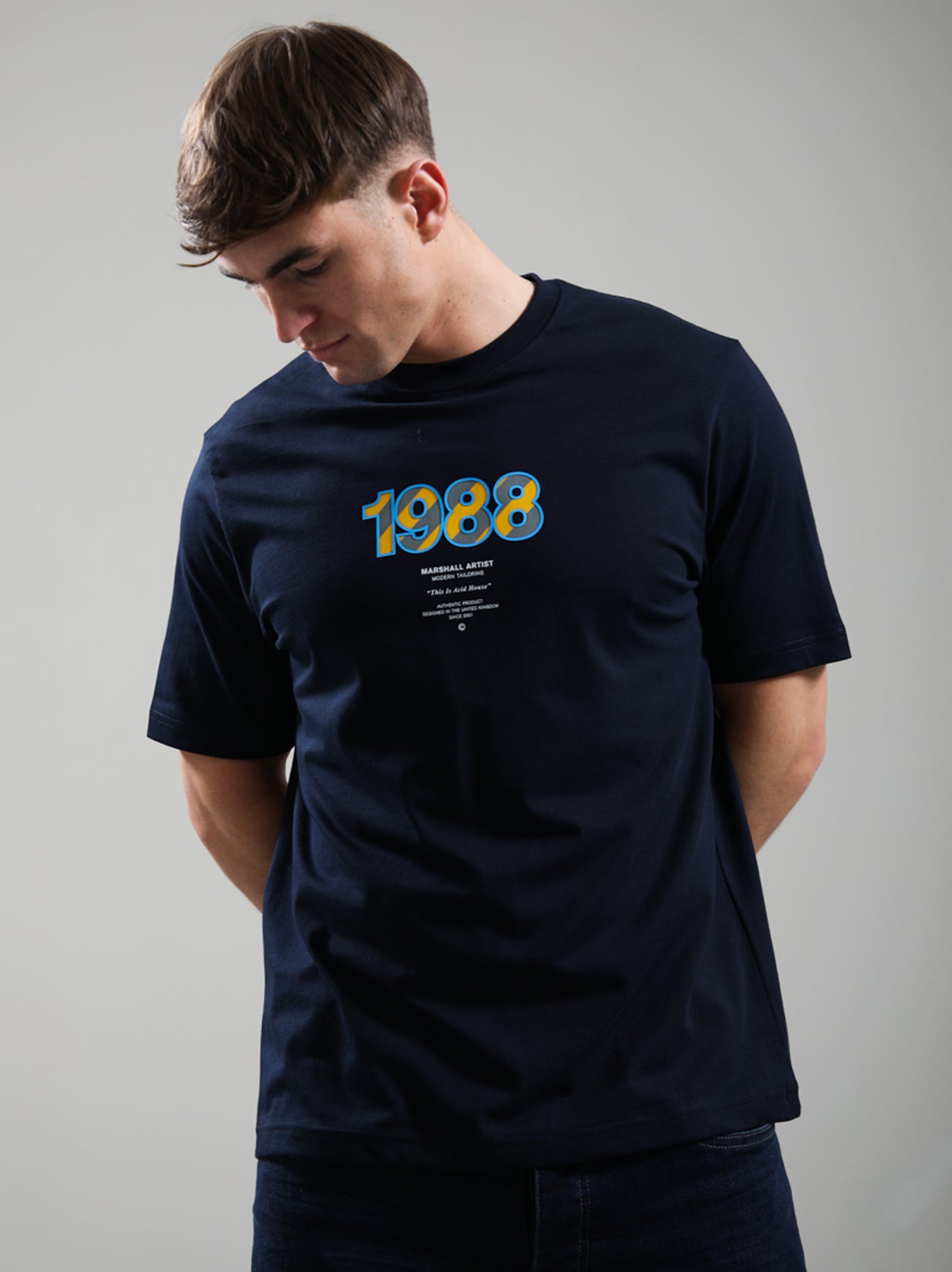 Mens Navy Acid House T-Shirt