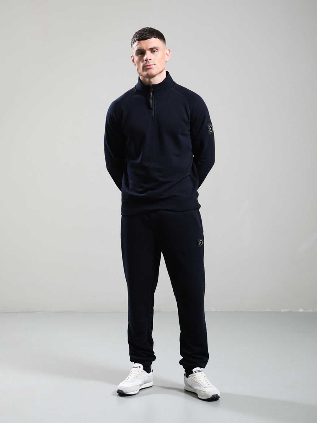 Mens Navy Siren Quarter Zip Sweatshirt