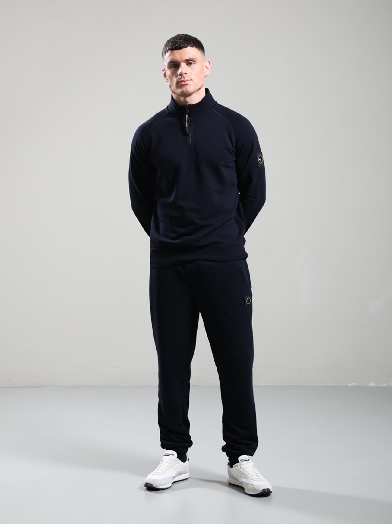 Mens Navy Siren Quarter Zip Sweatshirt