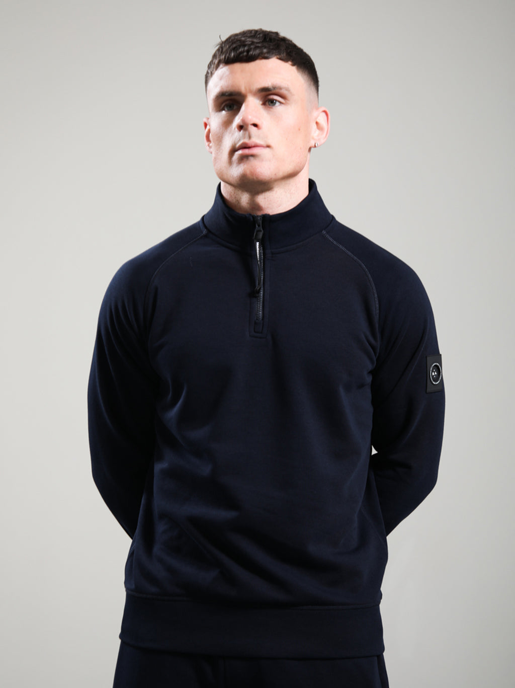 Mens Navy Siren Quarter Zip Sweatshirt