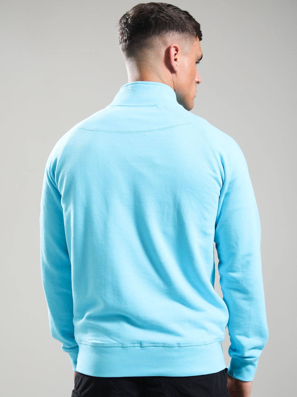 Mens Cyan Siren Quarter Zip Sweatshirt