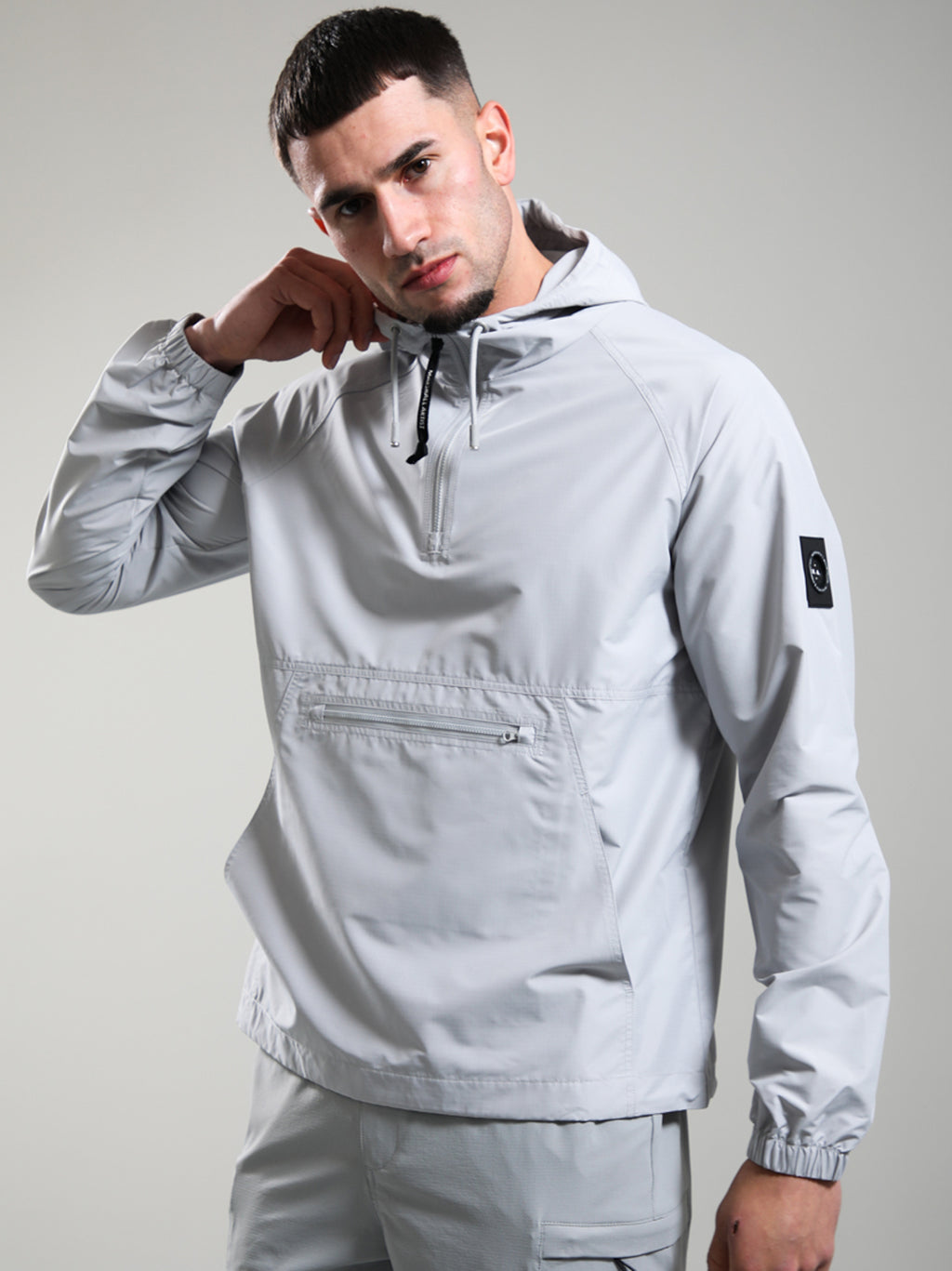 Mens Oceanic Grey Prenton Quarter Zip Jacket