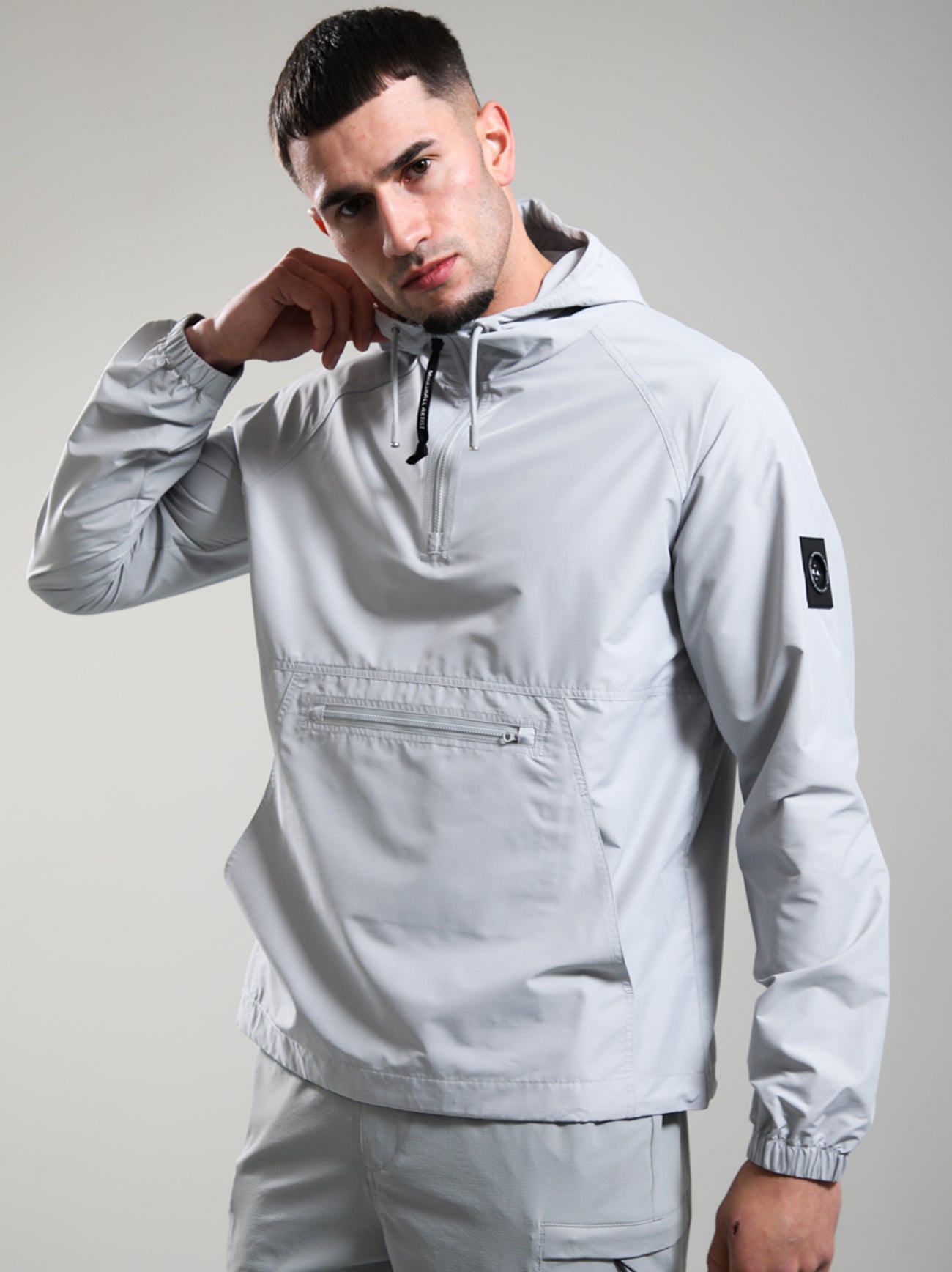 Mens Oceanic Grey Prenton Quarter Zip Jacket