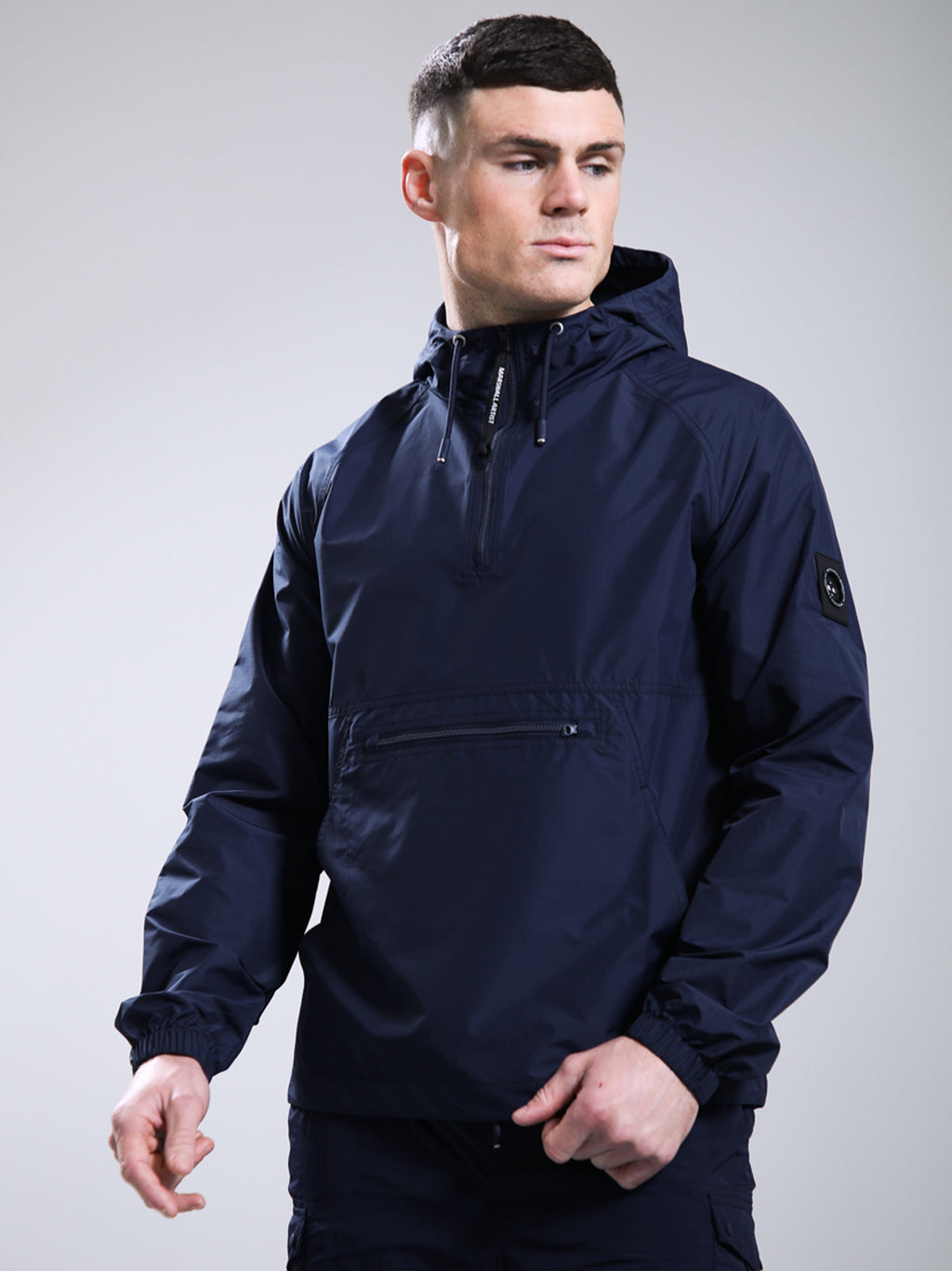 Mens Navy Prenton Quarter Zip Jacket