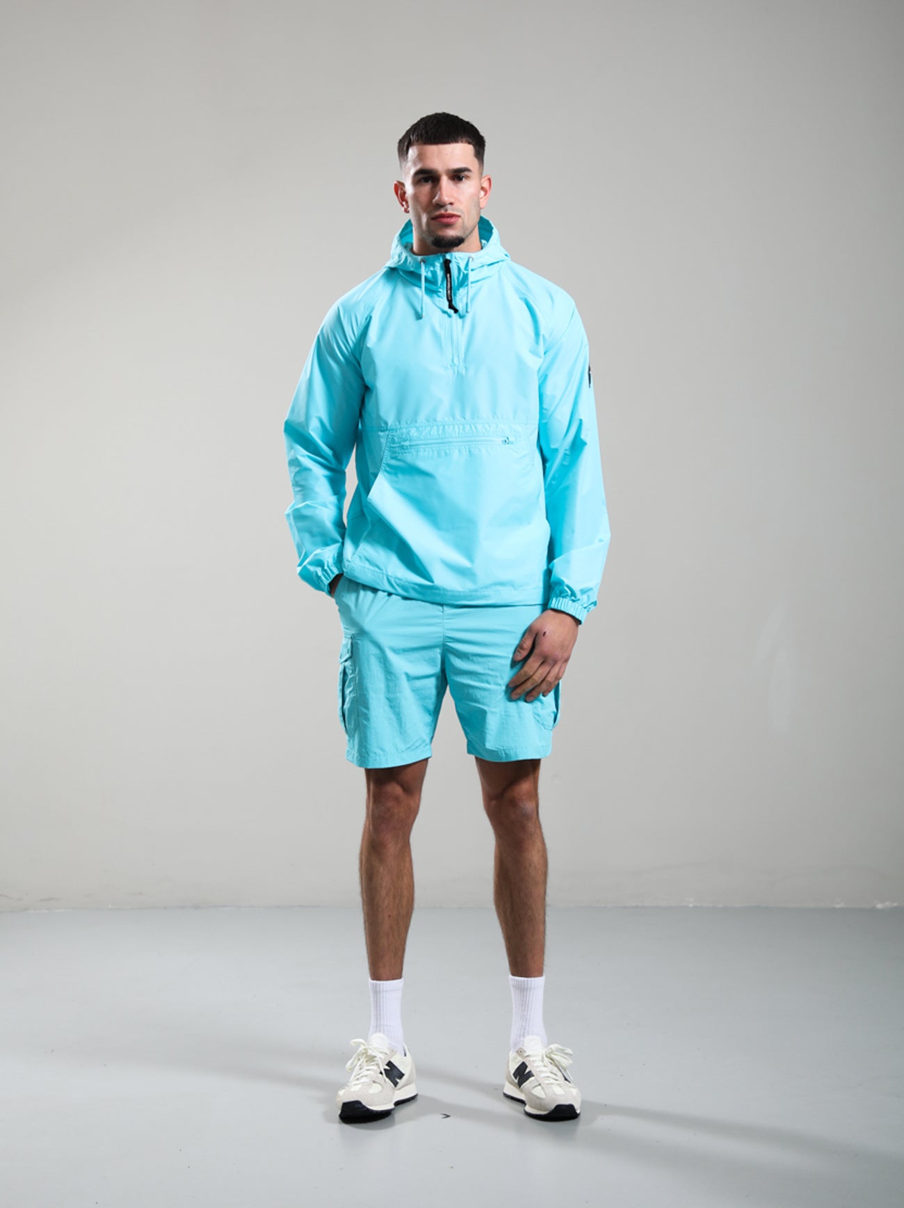 Mens Cyan Prenton Quarter Zip Jacket
