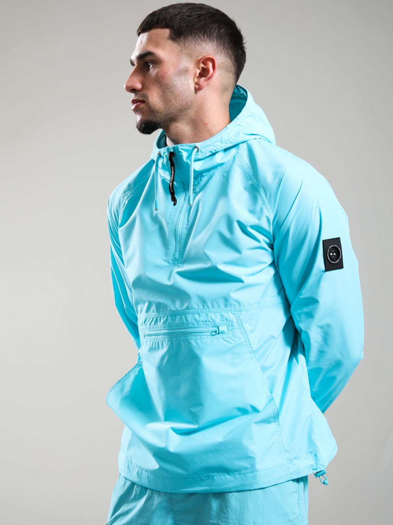 Mens Cyan Prenton Quarter Zip Jacket