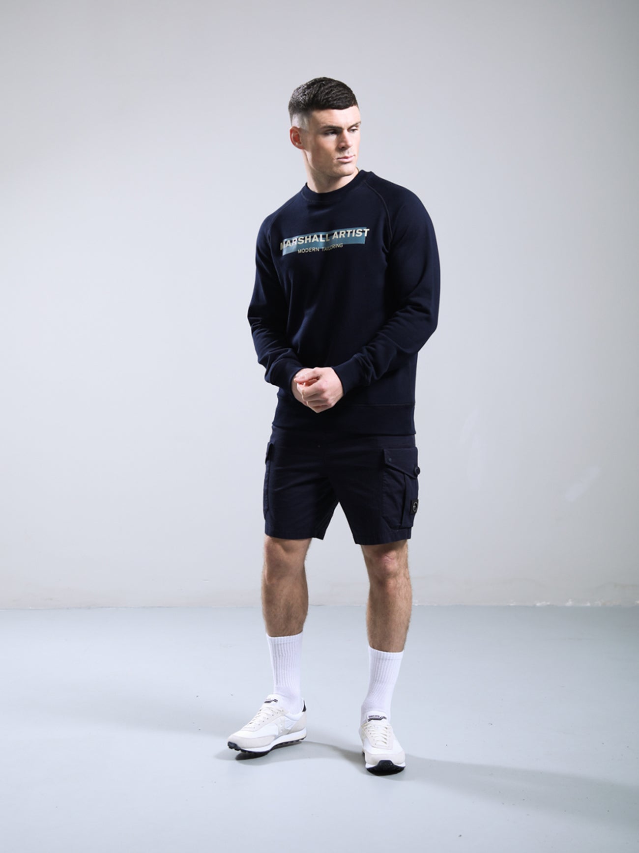 Mens Navy Seafield Crewneck Sweatshirt