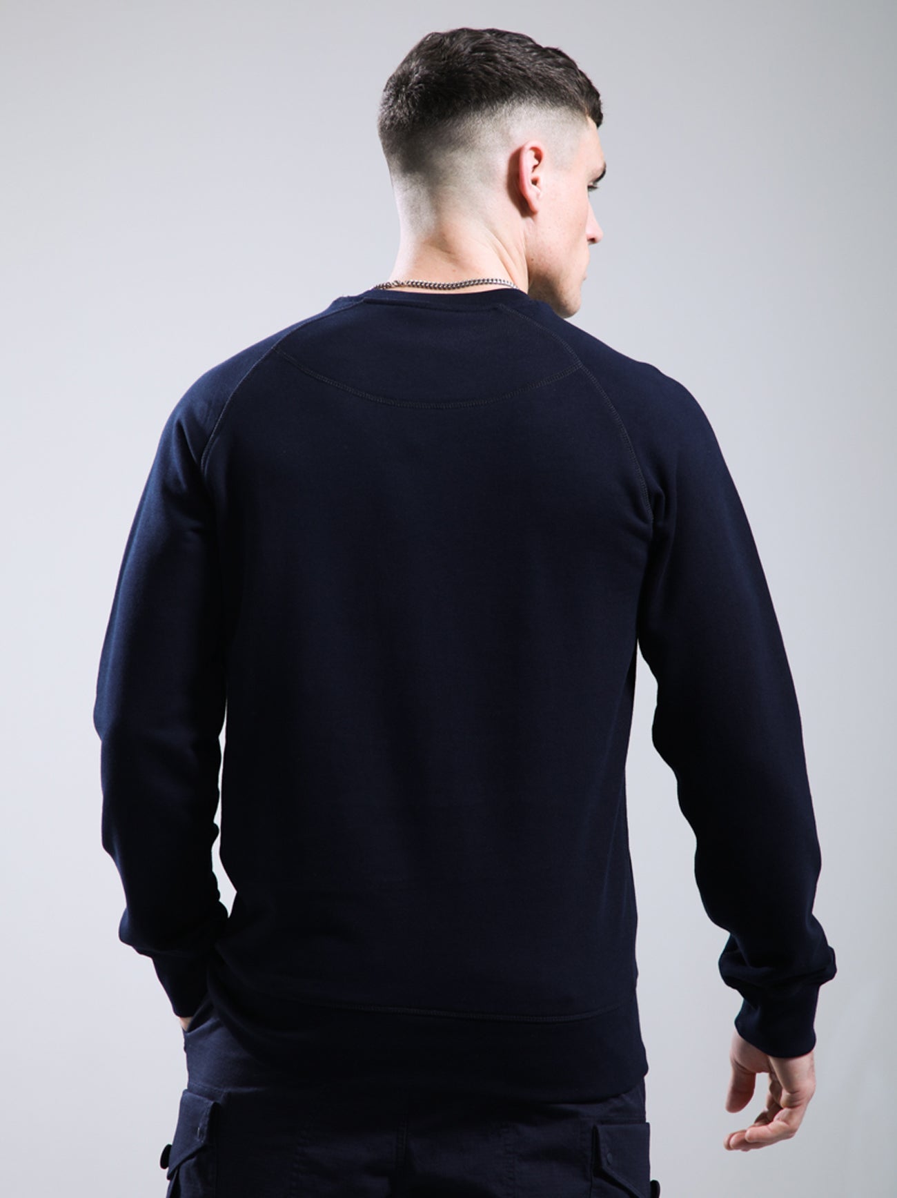 Mens Navy Seafield Crewneck Sweatshirt
