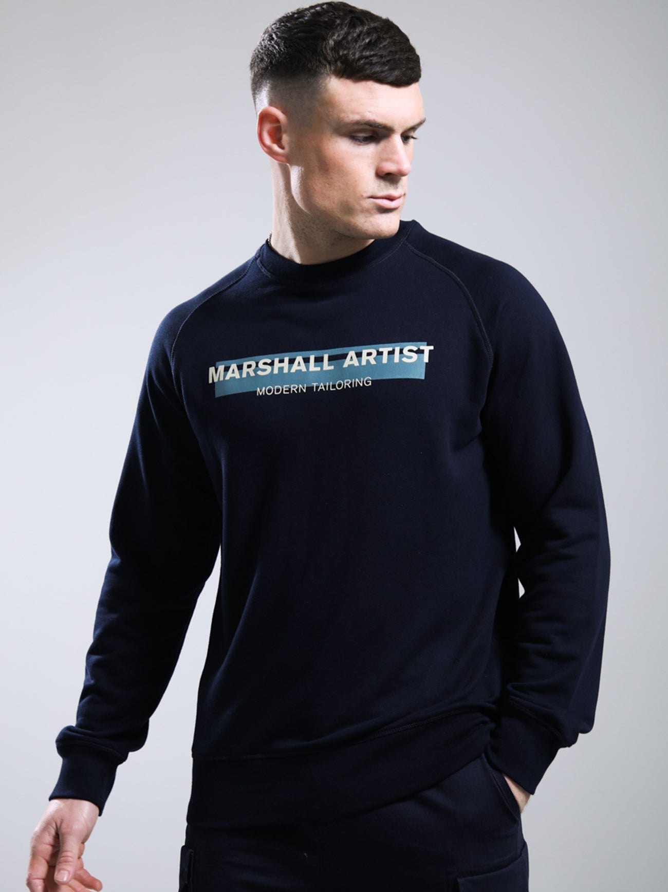 Mens Navy Seafield Crewneck Sweatshirt